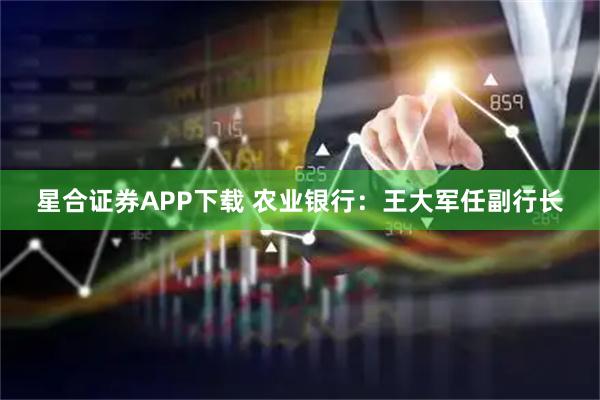 星合证券APP下载 农业银行：王大军任副行长