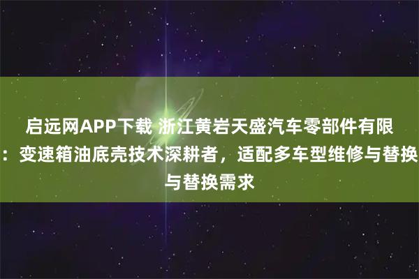 启远网APP下载 浙江黄岩天盛汽车零部件有限公司：变速箱油底壳技术深耕者，适配多车型维修与替换需求