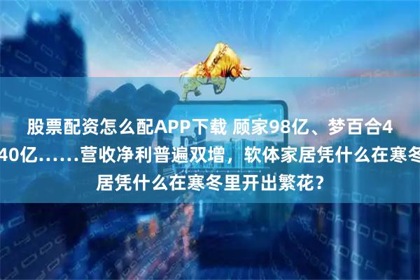 股票配资怎么配APP下载 顾家98亿、梦百合43亿、喜临门40亿……营收净利普遍双增，软体家居凭什么在寒冬里开出繁花？